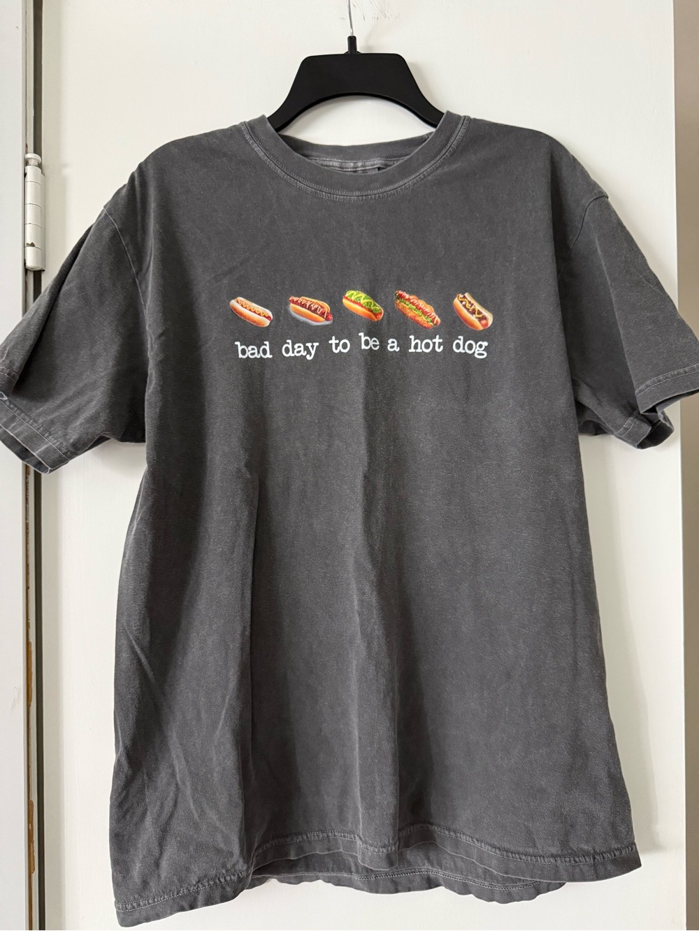 Comfort Colors Gray 'Bad Day to Be a Hot Dog' Graphic Tee